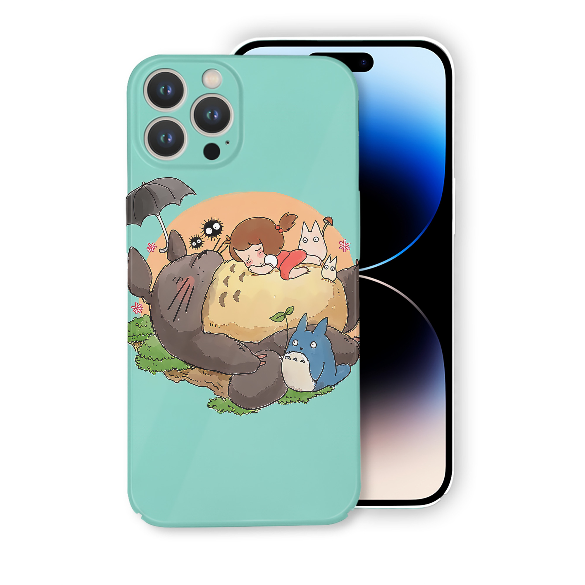 （画像用） となりのトトロ 草壁メイ 草壁サツキ My Neighbor Totoro Satsuki Kusakabe Mei Kusakabe 【iPhone 14シリーズ対応】ハードケース